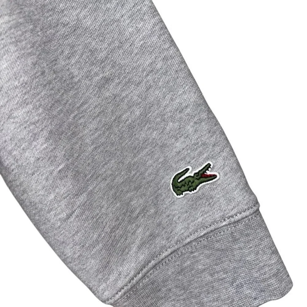 Lacoste Men's Long Sleeve Letter Block Graphic Sweatshirt gray Size M